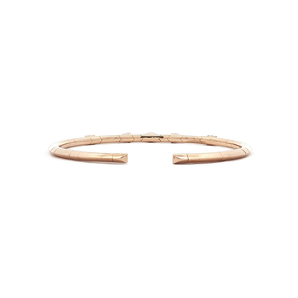Vòng tay kiểu cuff vàng hồng 18K đính kim cương 0,79 ct
