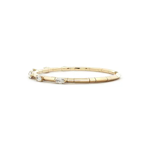 Vòng tay kiểu cuff vàng vàng 18K đính kim cương 1,46 ct