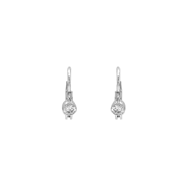 Bông tai nữ vàng trắng đính đá zirconia