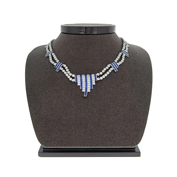 Dây chuyền vàng trắng đính pha lê Swarovski