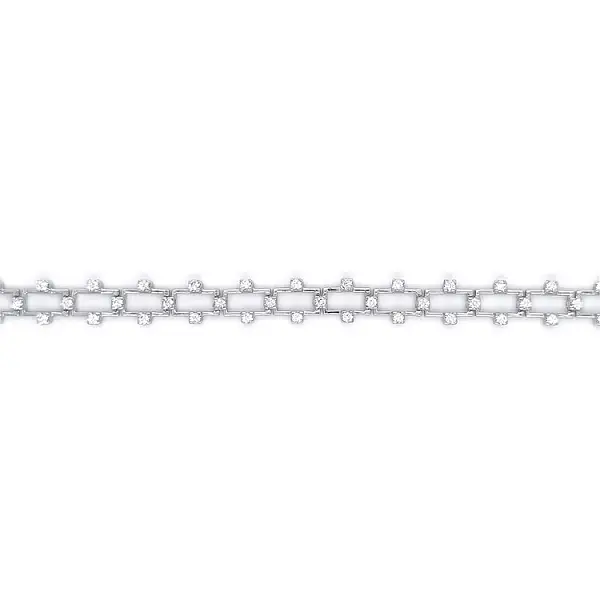 Dây chuyền nữ vàng trắng đính đá zirconia