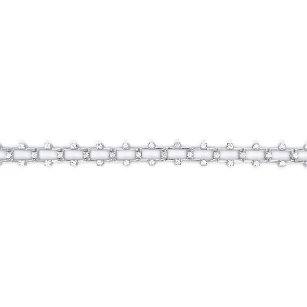 Dây chuyền nữ vàng trắng đính đá zirconia