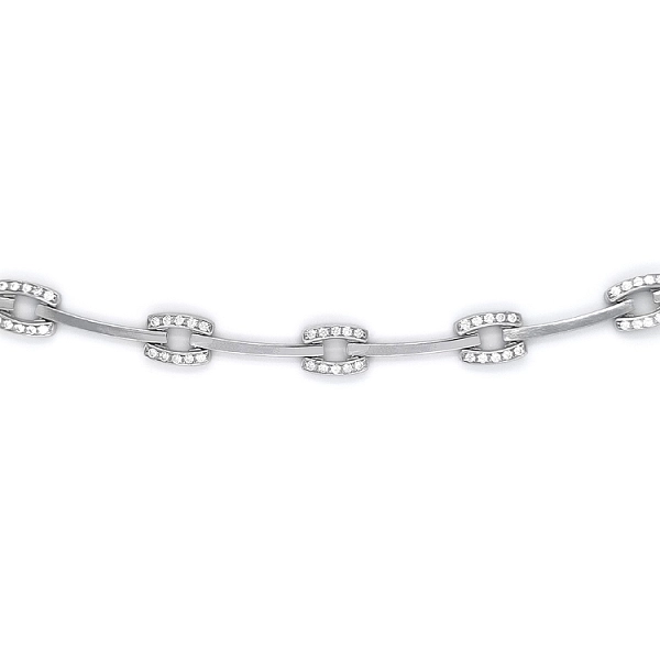 Dây chuyền nữ vàng trắng đính đá zirconia