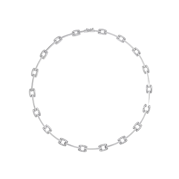 Dây chuyền nữ vàng trắng đính đá zirconia