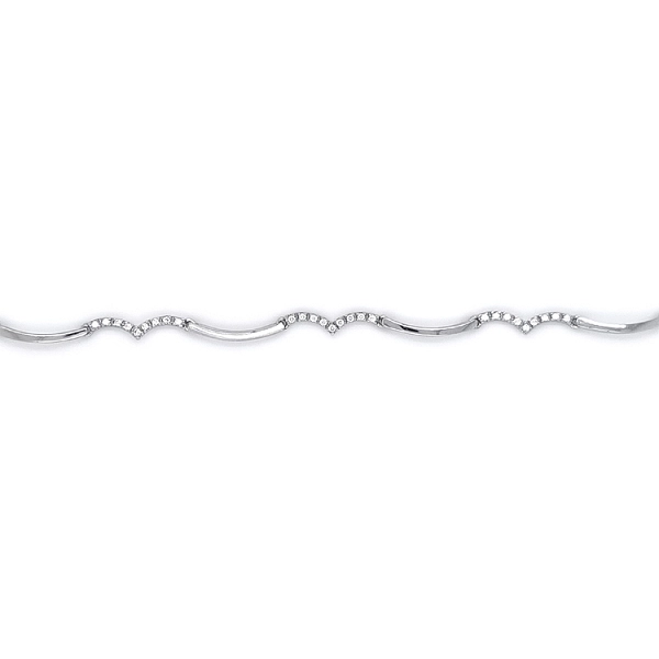 Dây chuyền nữ vàng trắng đính đá zirconia thanh lịch