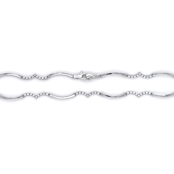 Dây chuyền nữ vàng trắng đính đá zirconia thanh lịch