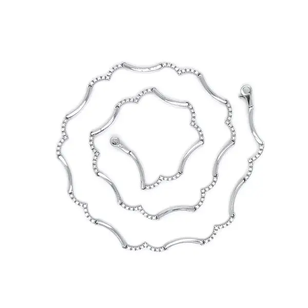 Dây chuyền nữ vàng trắng đính đá zirconia thanh lịch