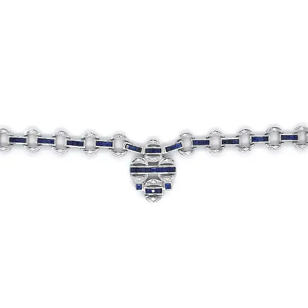 Dây chuyền vàng trắng đính pha lê Swarovski