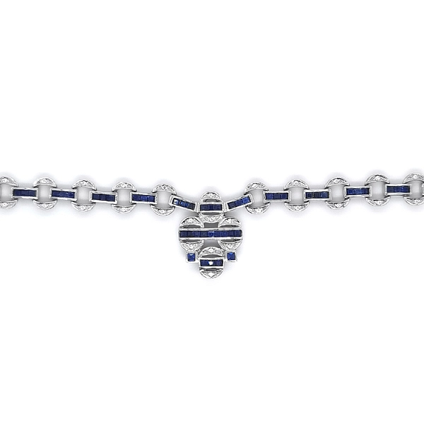 Dây chuyền vàng trắng đính pha lê Swarovski