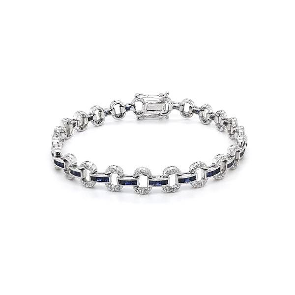 Vòng tay nữ vàng trắng đính pha lê Swarovski thanh lịch