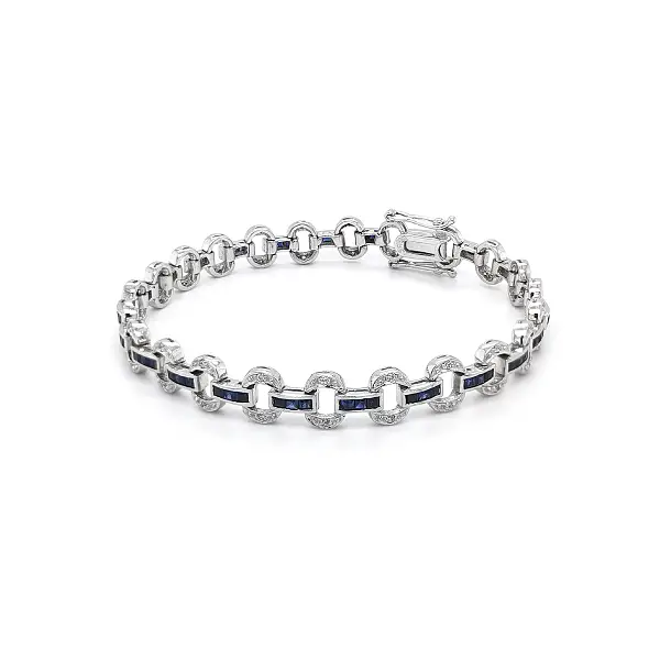 Vòng tay nữ vàng trắng đính pha lê Swarovski thanh lịch