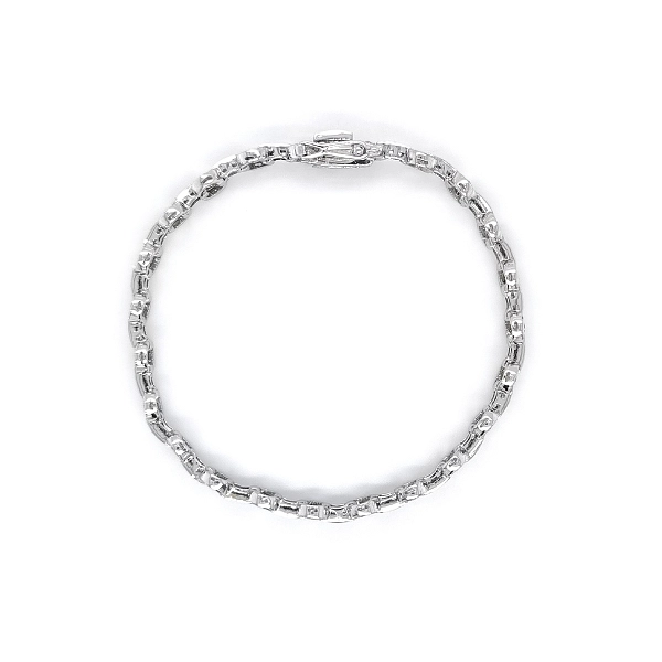 Vòng tay nữ vàng trắng đính pha lê Swarovski thanh lịch