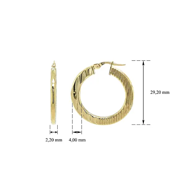 Bông tai vòng vàng thanh lịch