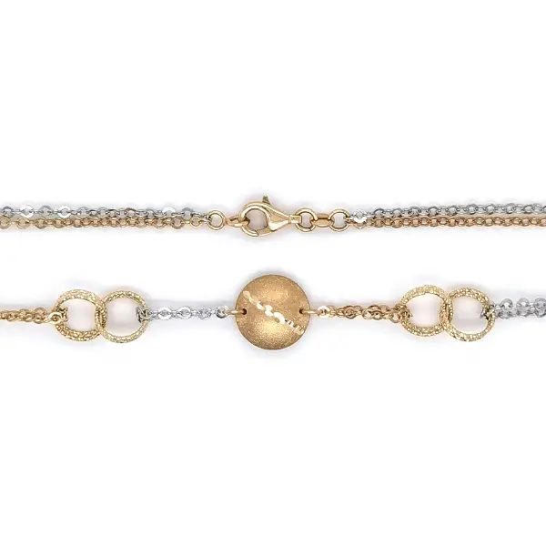 Dây chuyền vàng nữ cao cấp với họa tiết hình tròn