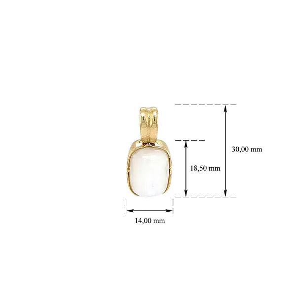 Mặt dây chuyền vàng cao cấp gắn xà cừ