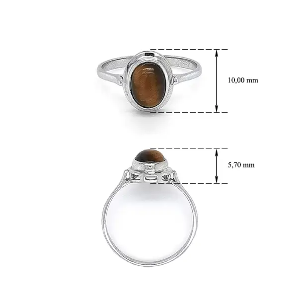 Nhẫn vàng cao cấp gắn đá mắt hổ