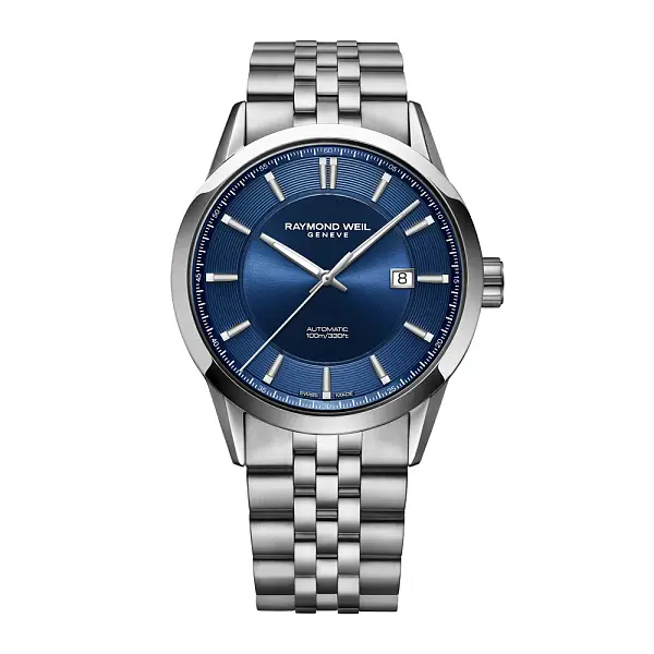 Raymond Weil Freelancer Đồng hồ nam tự động mặt số xanh 2731-ST-50001