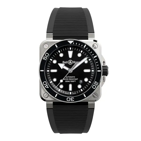 Bell &amp; Ross BR 03 Diver Đen Thép BR03A-D-BL-ST/SRB