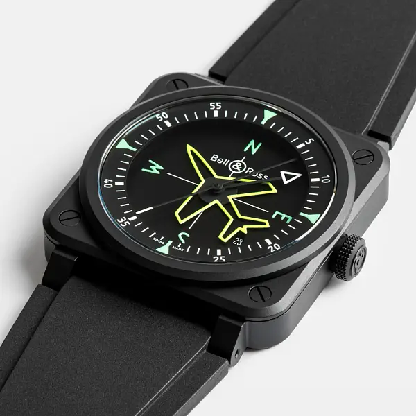 Bell &amp; Ross BR 03 Gyrocompass BR03A-CPS-CE/SRB