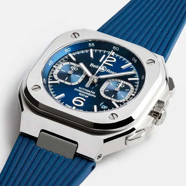 Bell &amp; Ross BR 05 Chrono Thép Xanh BR05C-BLU-ST/SRB