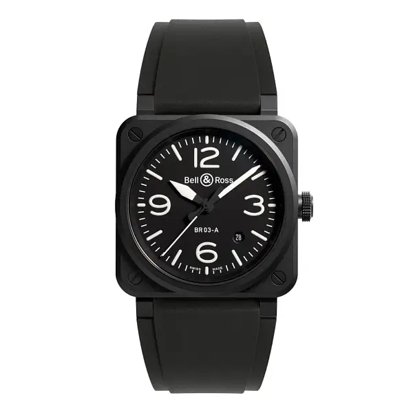 Bell &amp; Ross BR 03 Đen Mờ BR03A-BL-CE/SRB