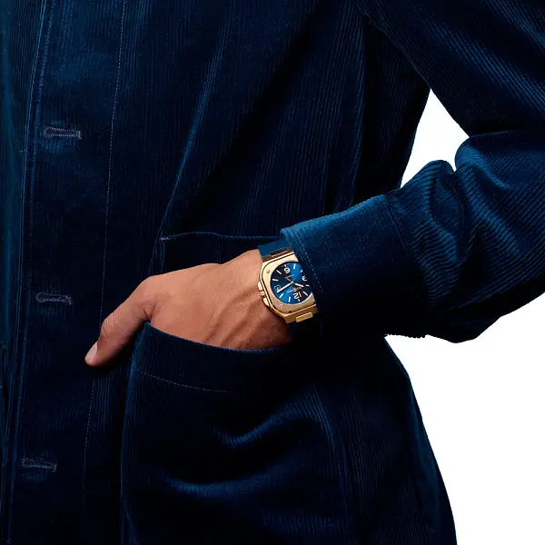 Bell &amp; Ross BR 05 Xanh Vàng BR05A-BLU-PG/SPG