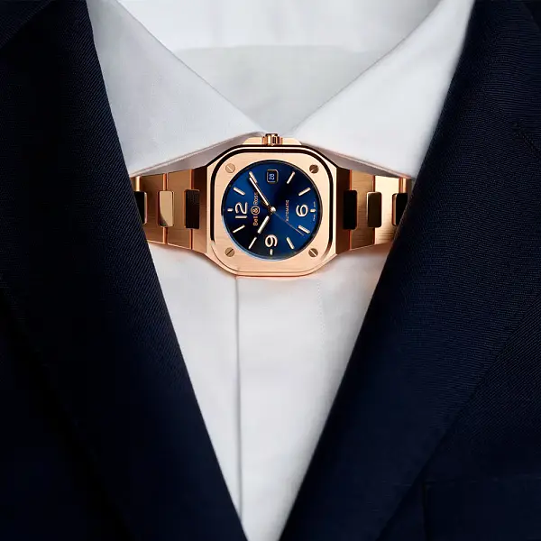 Bell &amp; Ross BR 05 Xanh Vàng BR05A-BLU-PG/SPG