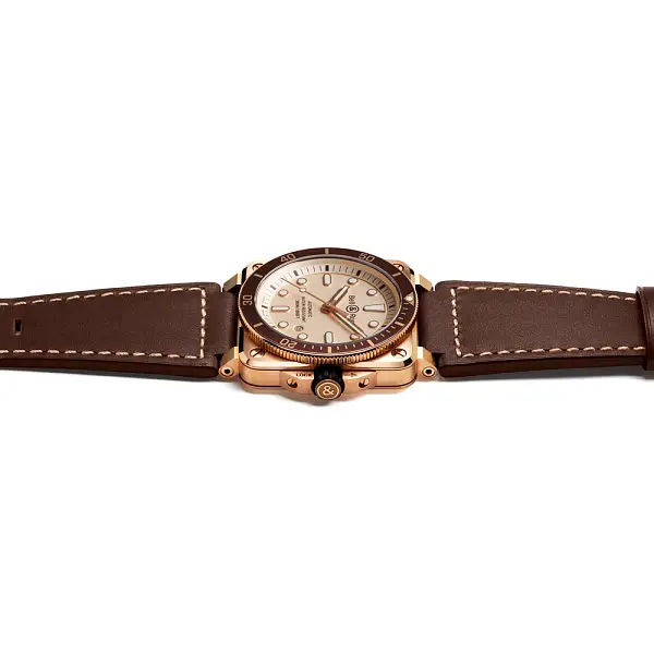 Bell &amp; Ross Diver Trắng Đồng BR0392-D-WH-BR/SCA