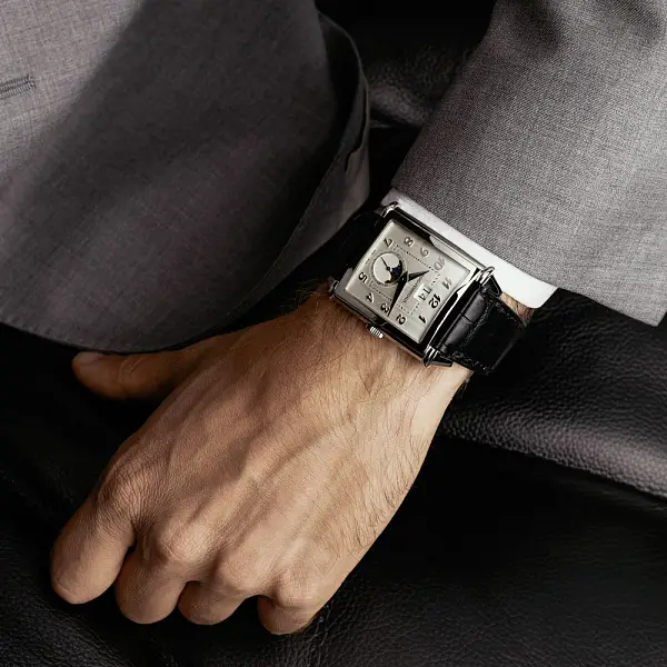 Đồng hồ cổ điển năm 1945, kích thước XXL, hiển thị ngày lớn và pha trăng 25882-11-121-BB6B