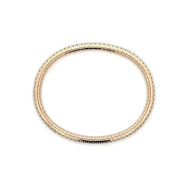 Vòng tay tennis vàng hồng đính kim cương