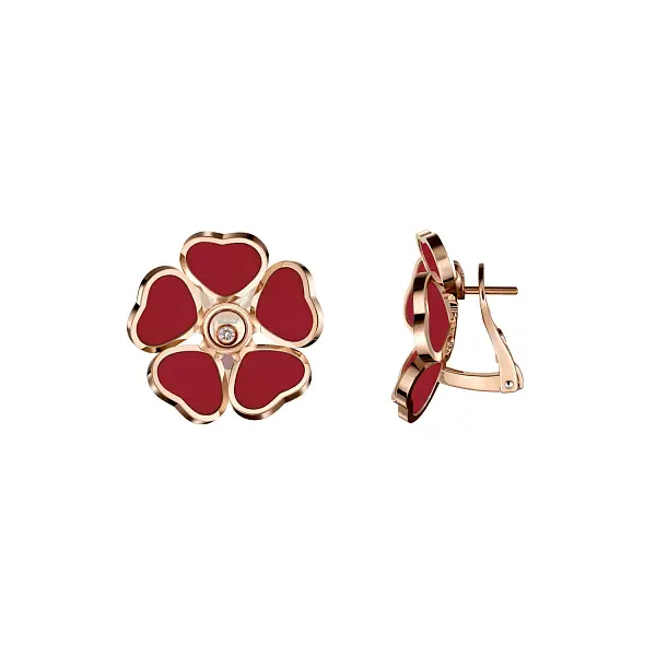 Vòng tai vàng Chopard Happy Hearts Flowers 84A085-5811