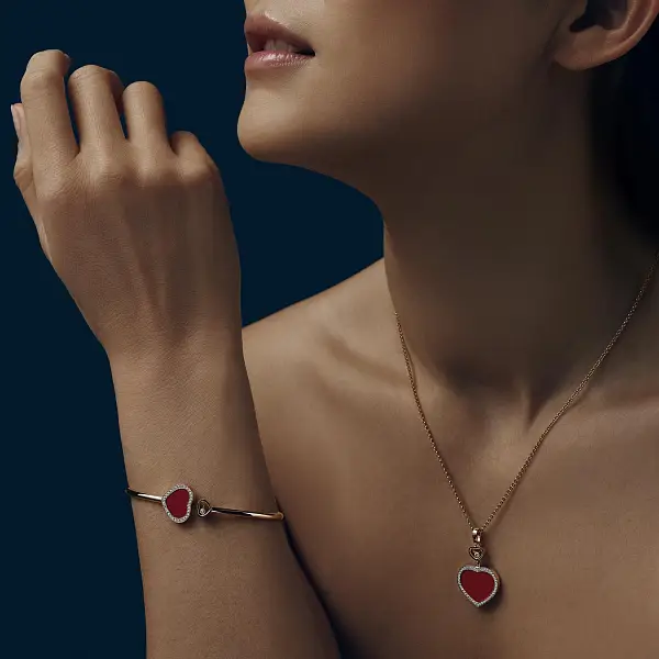 Vòng tay Chopard Happy Hearts bằng vàng 85A074-5803