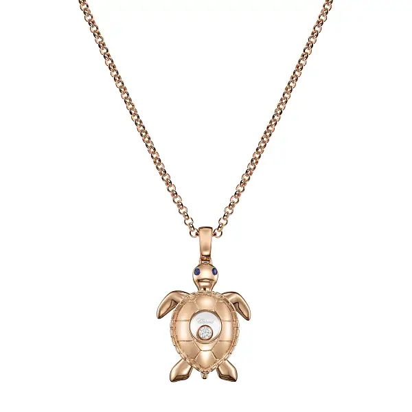 Vòng cổ Chopard Happy Diamonds hình rùa bằng vàng 79A187-5001