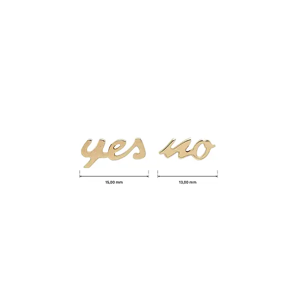 Bông tai vàng “Yes / No”