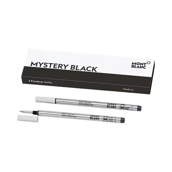 Montblanc 2 lõi M bút fineliner, màu Mystery Black MB128246