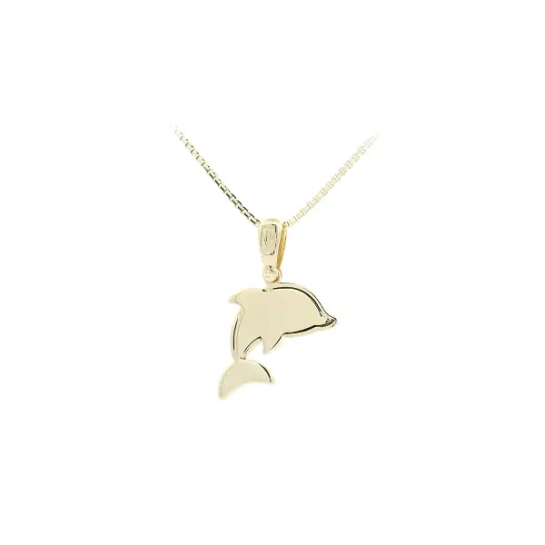 Mặt dây chuyền cá heo vàng