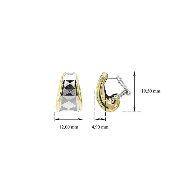 Khuyên tai làm từ vàng kết hợp