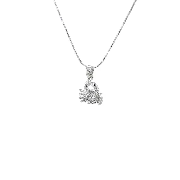 Mặt dây chuyền hình con cua thay đổi từ vàng trắng