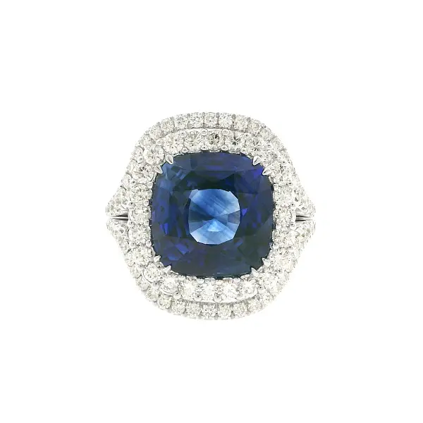 Nhẫn vàng Crivelli đính sapphire và kim cương