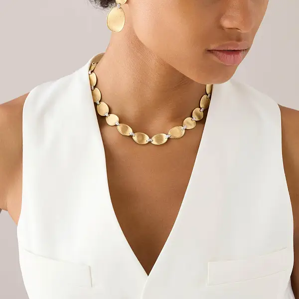 Dây chuyền vàng Marco Bicego Lunaria Diamonds CB2893_B YW Q6