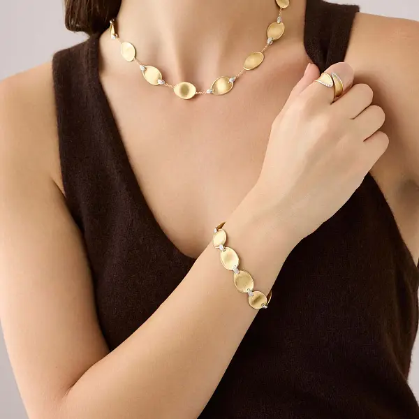 Dây chuyền vàng Marco Bicego Lunaria Diamonds CB2099_B YW Q6