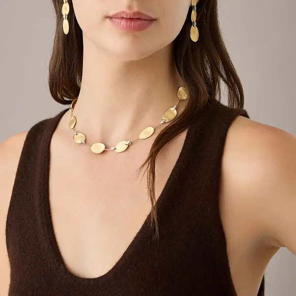 Dây chuyền vàng Marco Bicego Lunaria Diamonds CB2099_B YW Q6