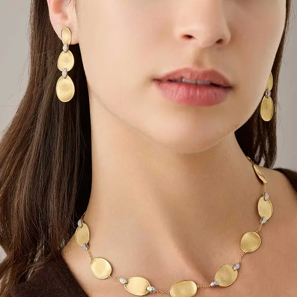 Hoa tai vàng Marco Bicego Lunaria Diamonds OB1461_B YW Q6