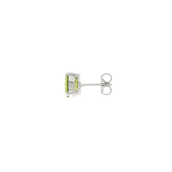 Hoa tai vàng trắng 18K gắn peridot 3,80 ct