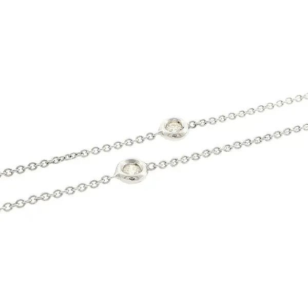 Dây chuyền kim cương vàng trắng 18K 0,25 ct
