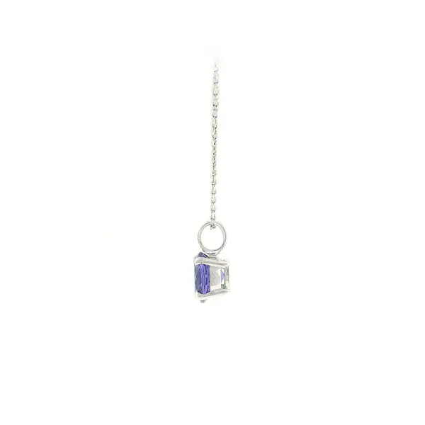 Mặt dây chuyền vàng trắng 18K với tanzanite 1,10 ct