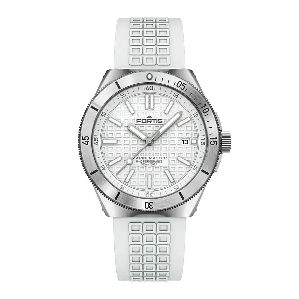 Fortis Marinemaster M-40 Màu Trắng Tuyết trên Dây Đeo Horizon F8120009