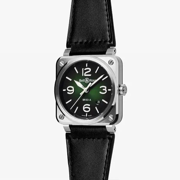 Bell & Ross BR-03 Steel Green BR03A-GN-ST/SCA