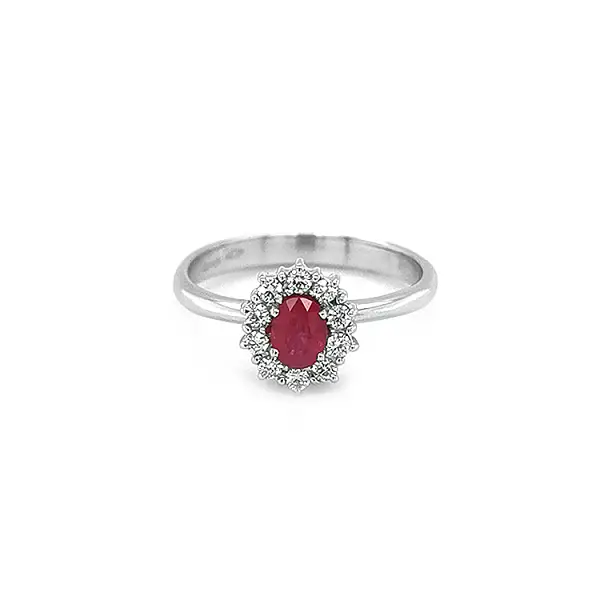 Nhẫn vàng đính ruby và kim cương