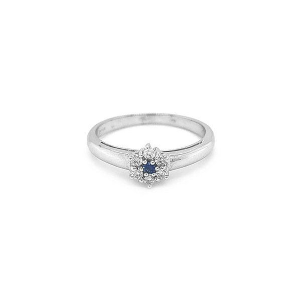 Nhẫn vàng đính sapphire và kim cương